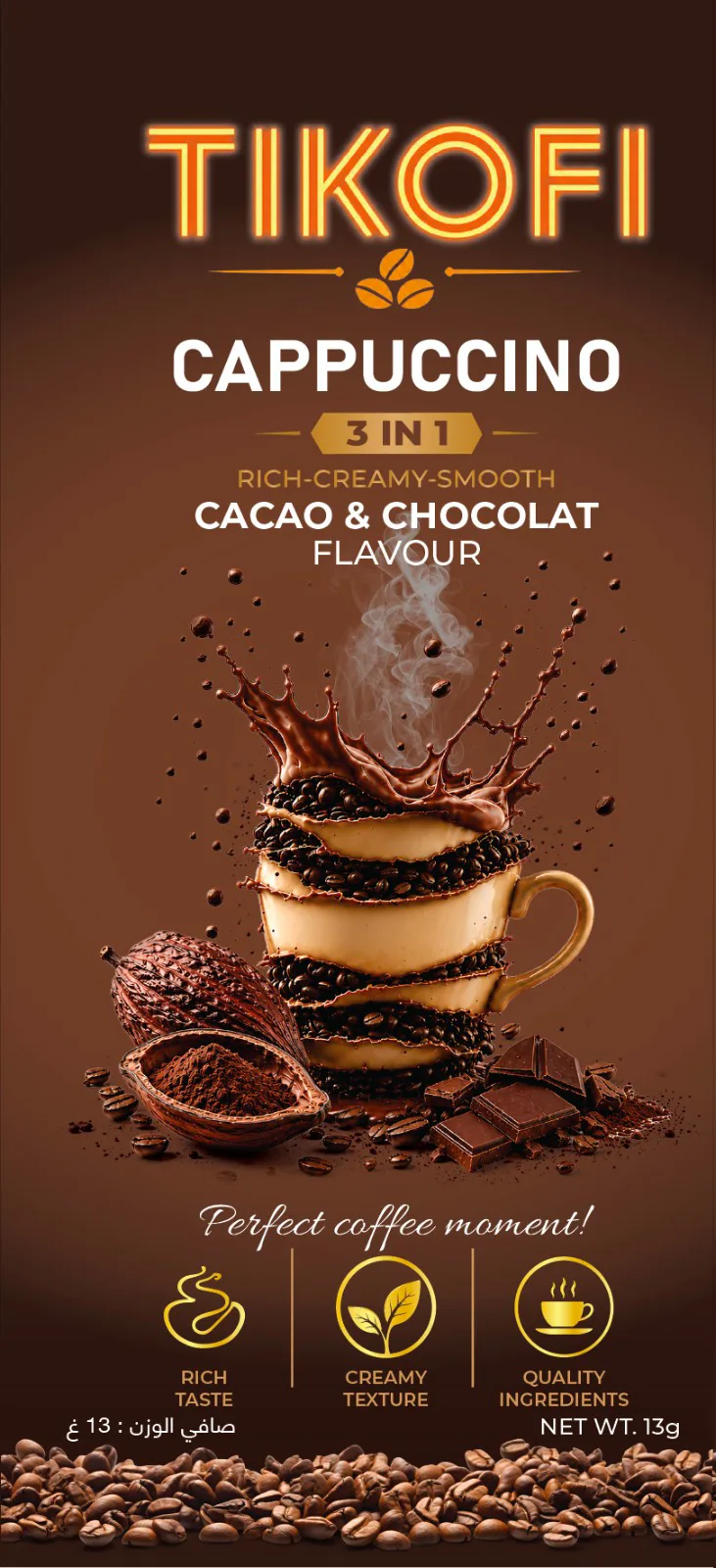 Cappuccino 3en1 Cacao et Chocolat TIKOFI
